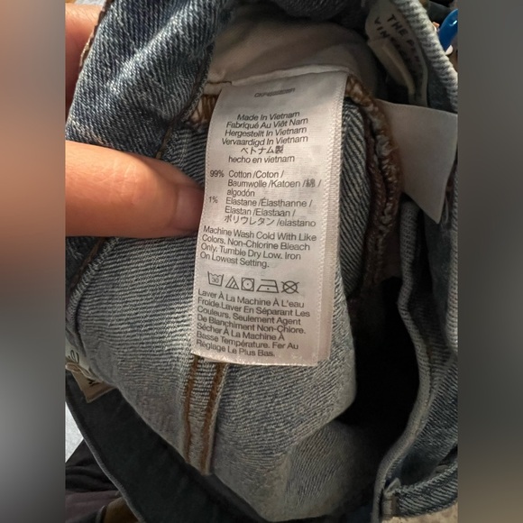 Madewell The Perfect Vintage Jean Cropped Distressed Light Wash Size 25P - Picture 6 of 9